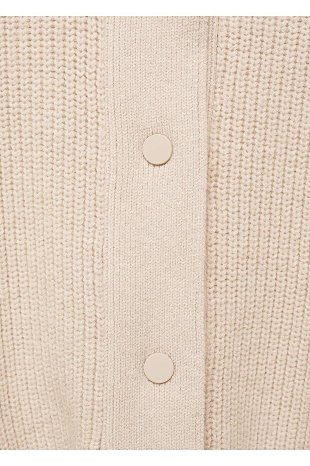 Kapüşonlu triko ceket - 7