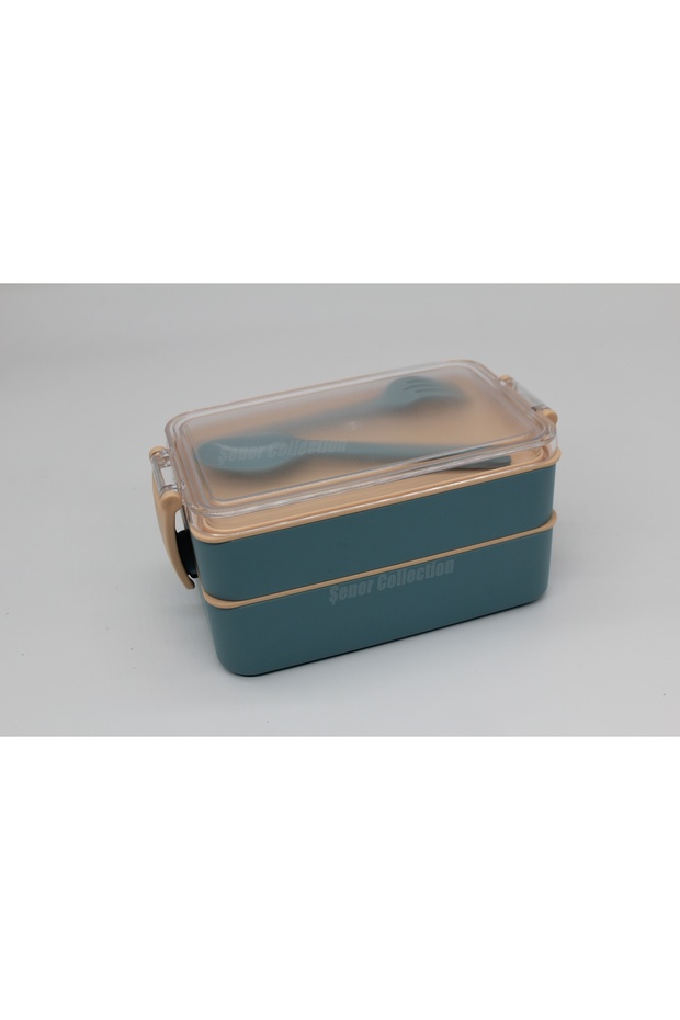Double Layer Food Container Practical Durable and Stylish Lunch Box with Fork and Spoon Lunch Box - 1