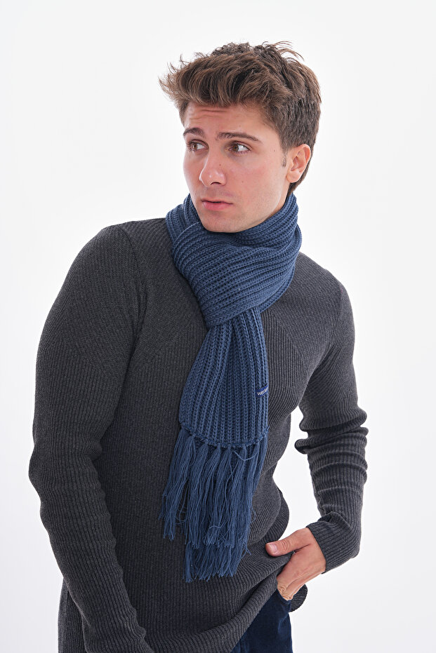 Erkek Selanik Örme Atkı - 5