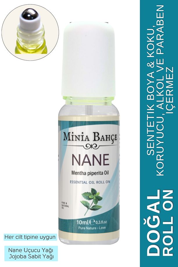 Minia Bahçe, Aromaterapi Nane Roll On, %100 Doğal, 10ml - 1