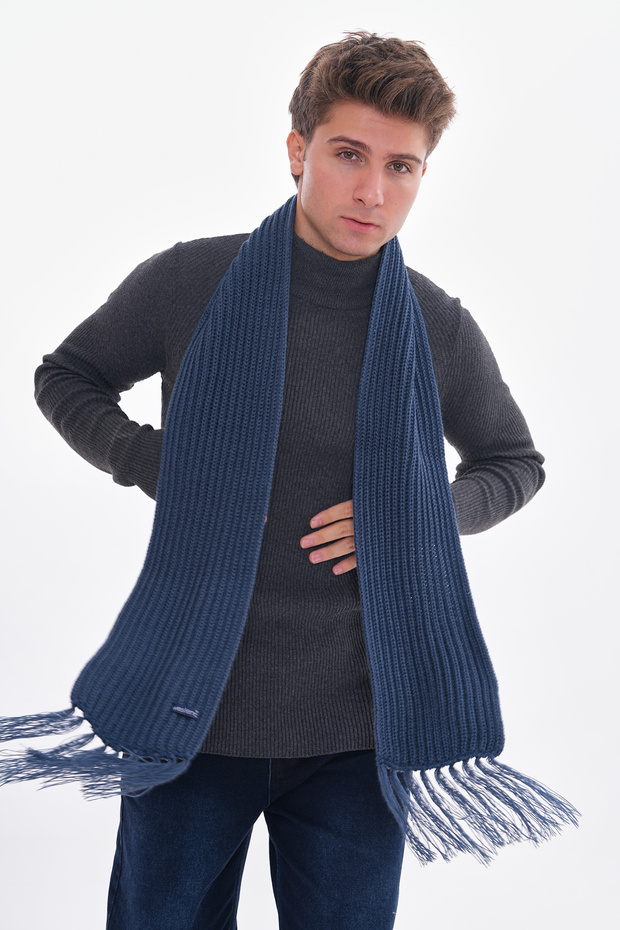 Erkek Selanik Örme Atkı - 6