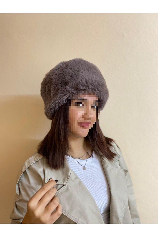 New Trend Furry Plush Heart Hat - Gift - Winter Faux Fur Russian Heart Plush Hat