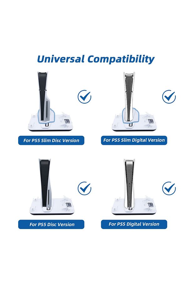TP5-3550 Çok fonksiyonlu Soğutma Fanı Type-c 5V 3A denetleyici PS5/Slim/PS VR2 için şarj standı askı - 2