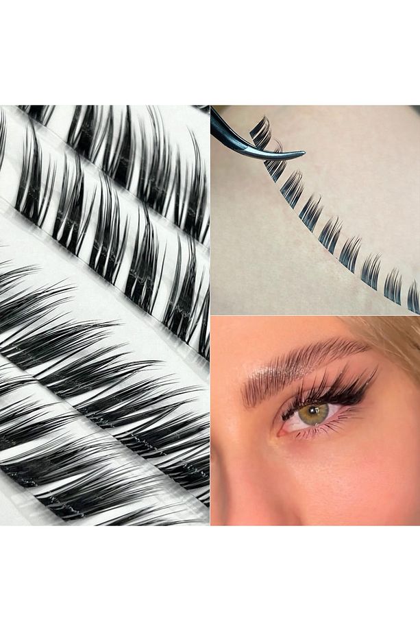 Ekspres Kirpik; Fox Kirpik; tilki efekti kirpik; ipli kirpik;cat eyes kirpik; 10mm 4ip - 8