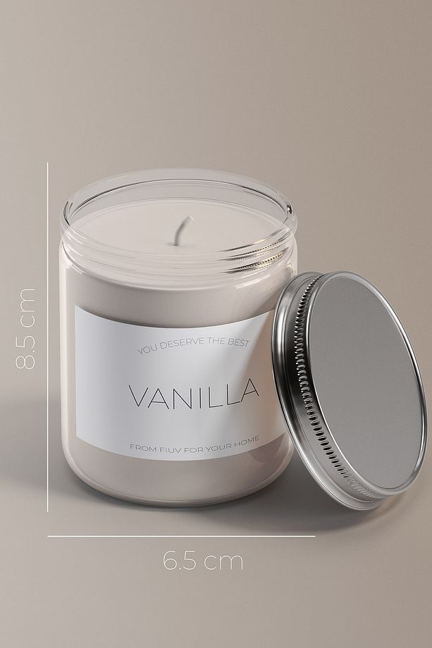 Yumuşak Dokunuş – 210 ml Aromaterapi Vanilya Kokulu Kavanoz Mum - 3