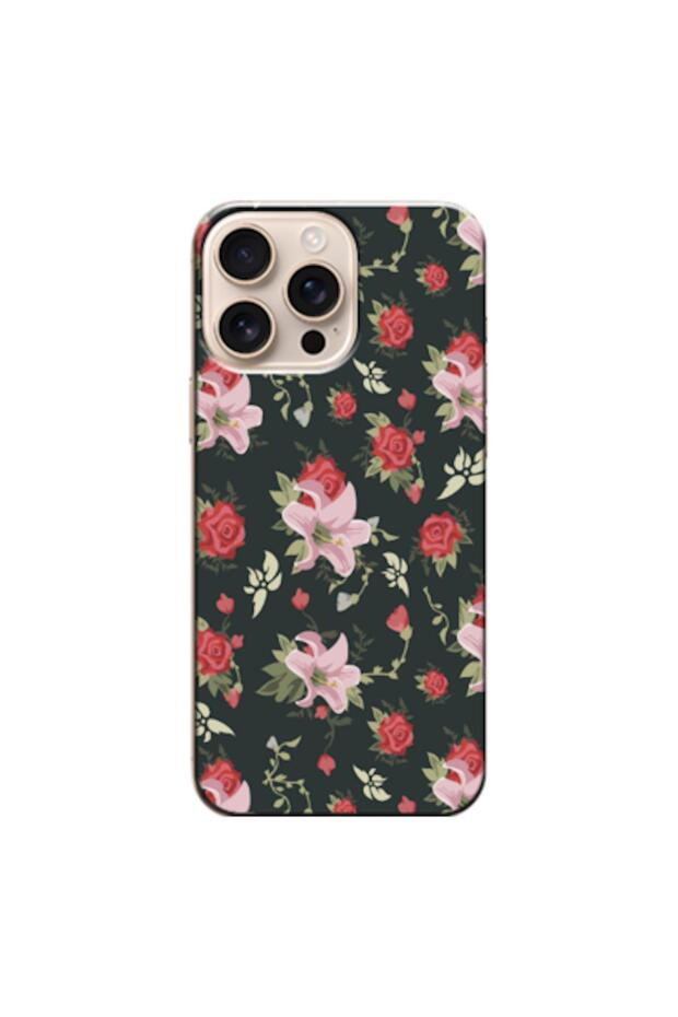 Apple iPhone 16 Pro Compatible Case Spring Flowers 1 Silicone Case (Printed)