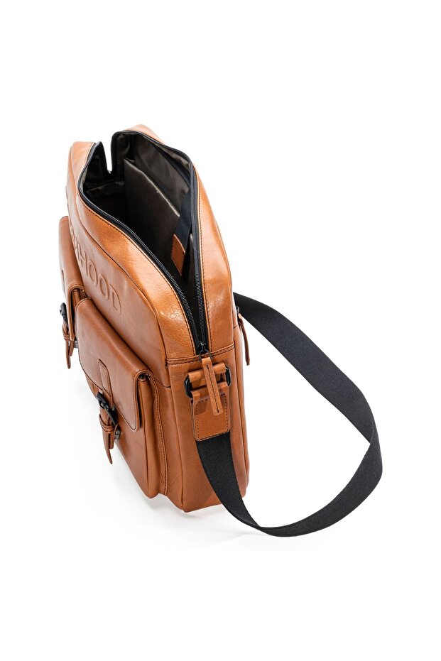 Memphis 38 cm Leder Messenger - Facial Computer Fach - 3