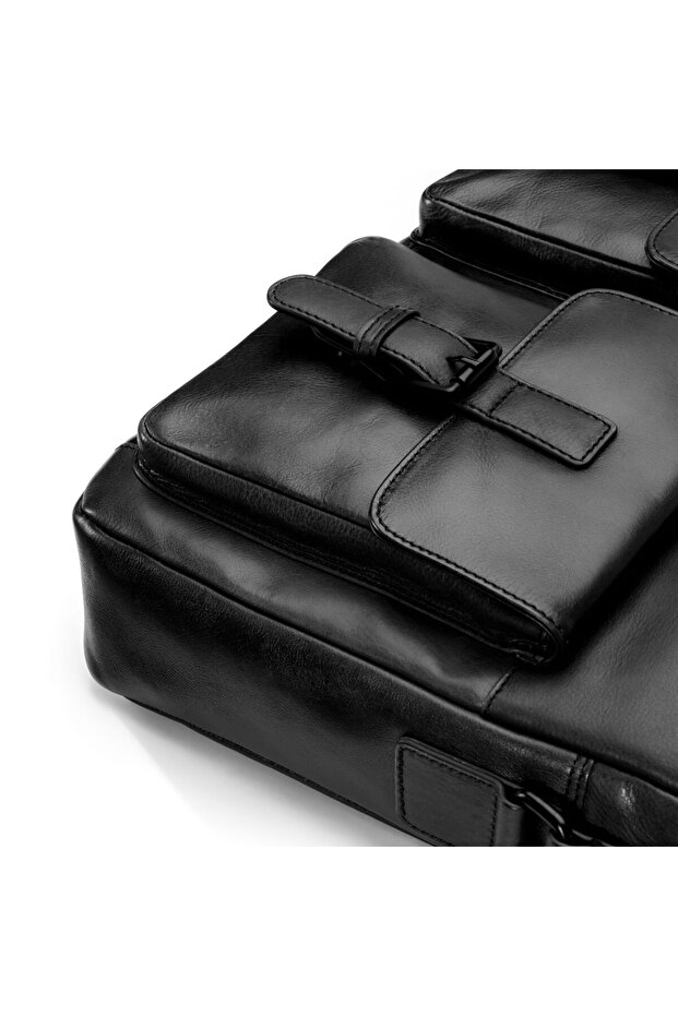 Memphis 38 cm Leder Messenger - Facial Computer Fach - 4