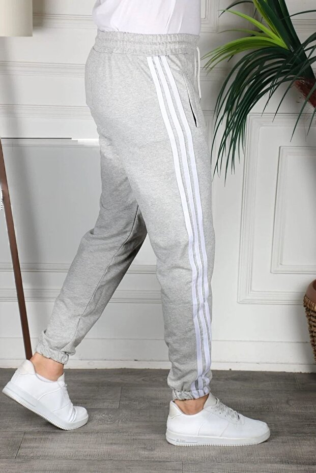 Men's Slim Fit Jogger Sweatpants with Zipper Stripe