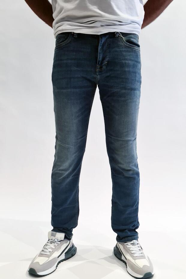 Tom Tailor Normal Waist Slim Fit Slim Leg Blue Men's Jean Trousers