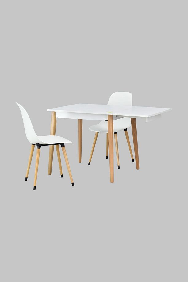 Eames Sandalye Avanos Ahşap Mutfak Masası Takımı - 70x80 Cm - 4