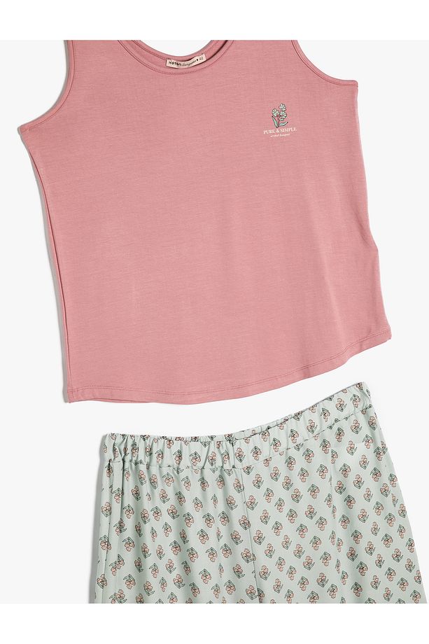 Pijama Takımı Baskı Detaylı Viskon Kumaş - 3