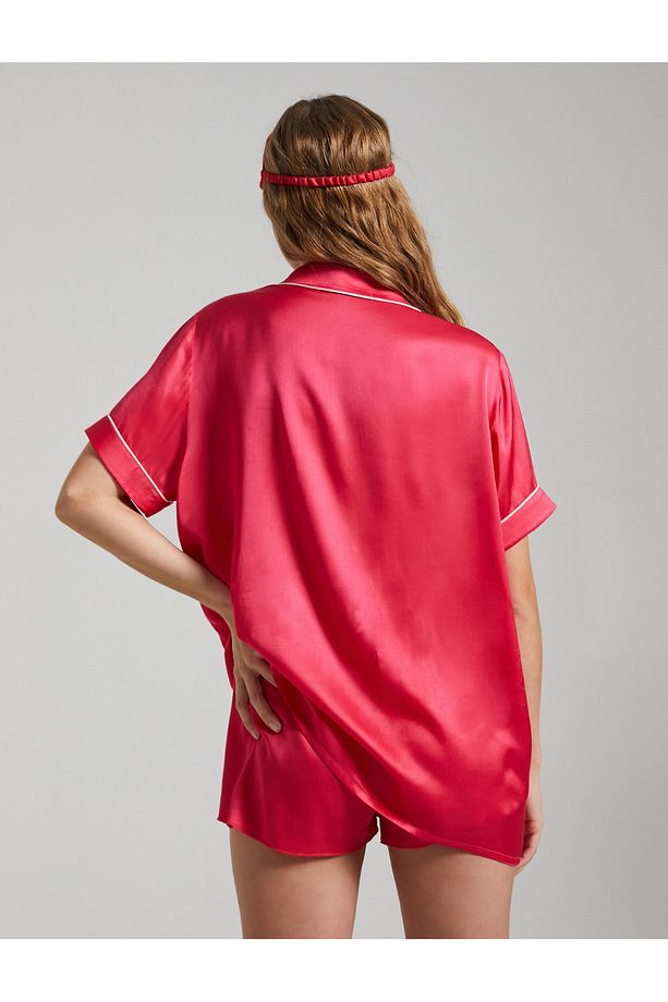 Kadın Pembe Pijama Üstü - 8