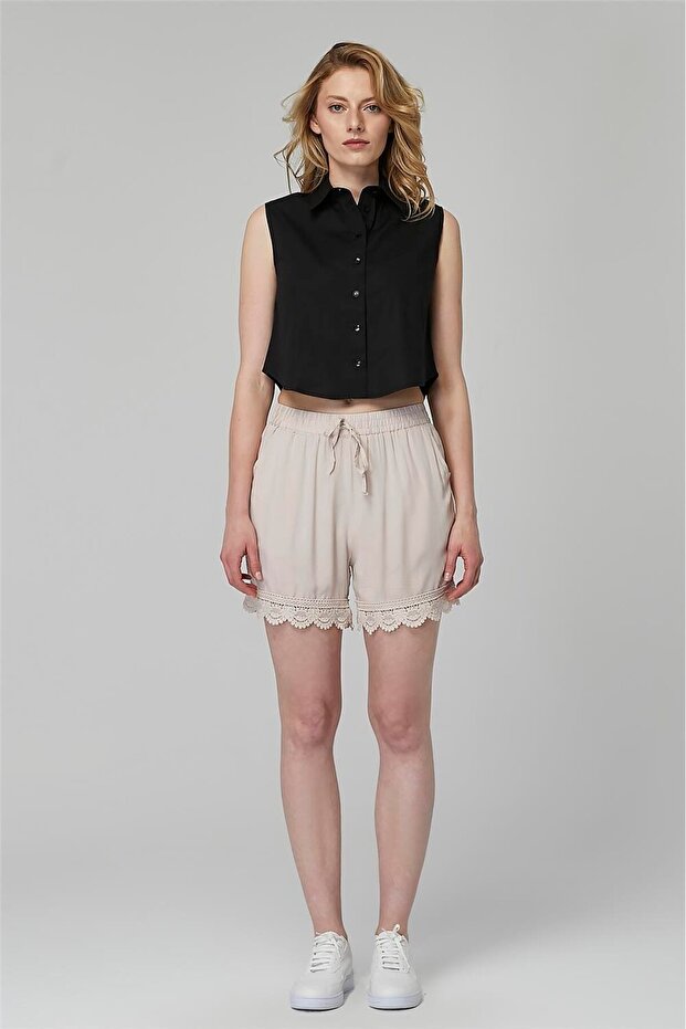 Dantel Bodürlü Şort - 1