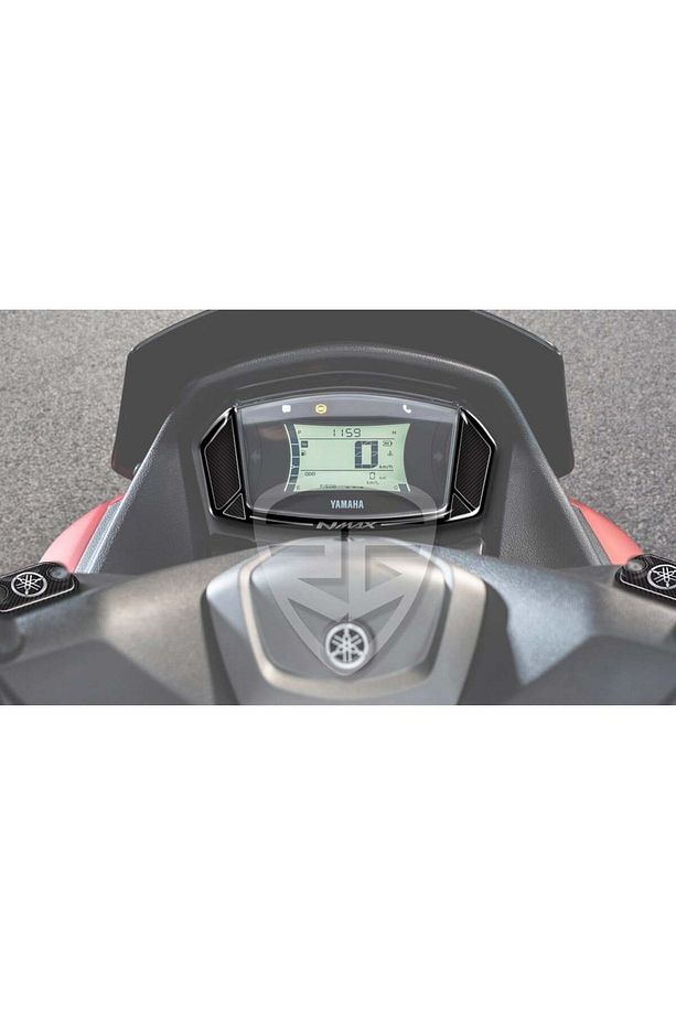 Yamaha Nmax Fren Hidrolik Kapak Koruyucu Pad Ve Gösterge Panel Çerçeve Stickeri 3d Gümüş - 1