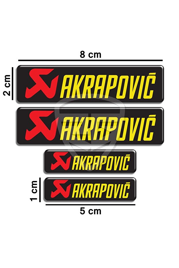 Akrapovic 4'lü 3D Sticker Set Sarı - 2
