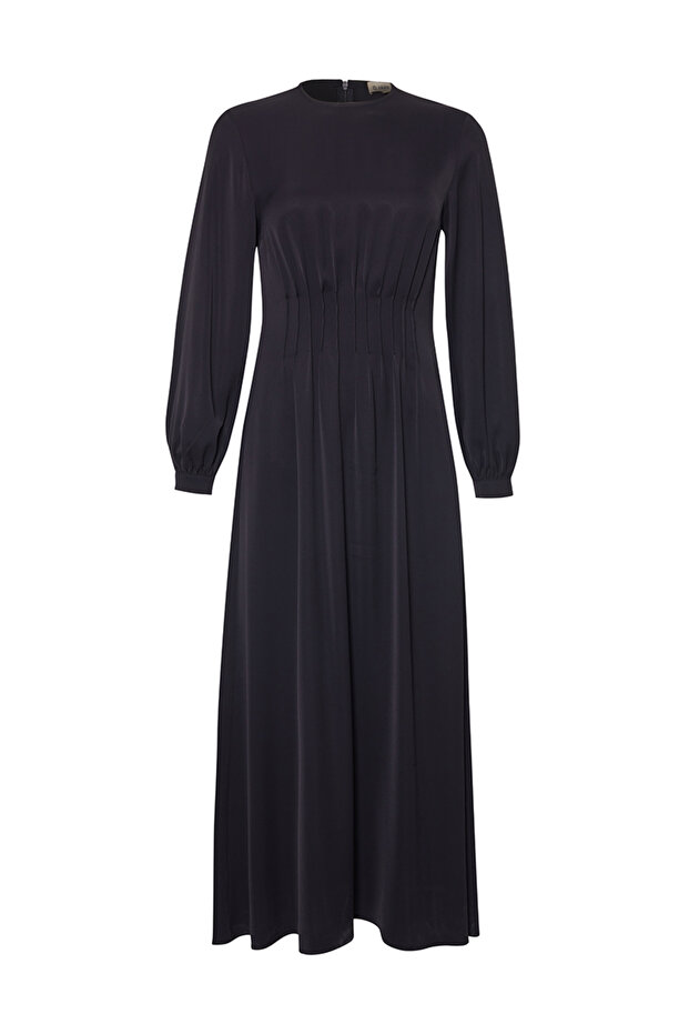 Pile Detaylı  Elbise - 1