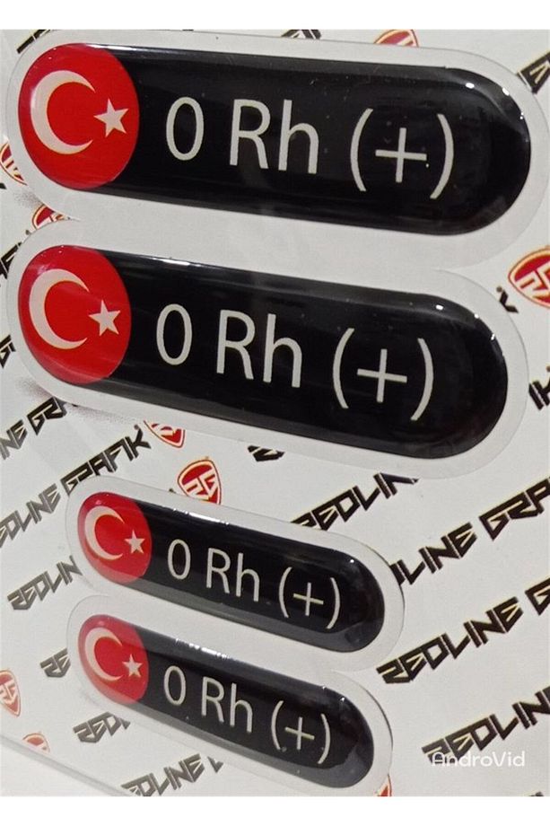 Damla Kan Grubu Sticker Siyah 4 Adet Hediyeli 0 Rh Pozitif - 1