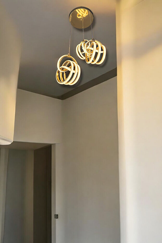 LÜKS İMZA 3LÜ SARKIT LED AVİZE - 3