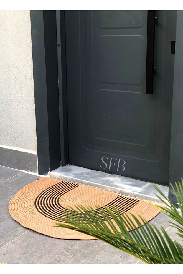 Hasır, Jüt, Pamuklu, Kapı Önü Paspası, Bohem Tarzı Paspas, Yıkanabilir Paspas, Jüt Kapı Paspas - 2