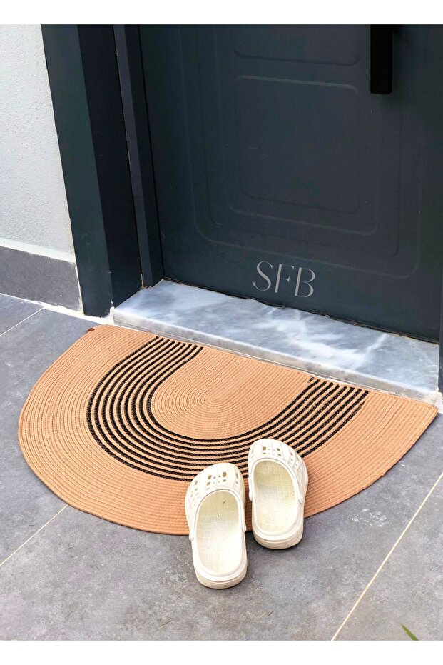 Hasır, Jüt, Pamuklu, Kapı Önü Paspası, Bohem Tarzı Paspas, Yıkanabilir Paspas, Jüt Kapı Paspas - 5