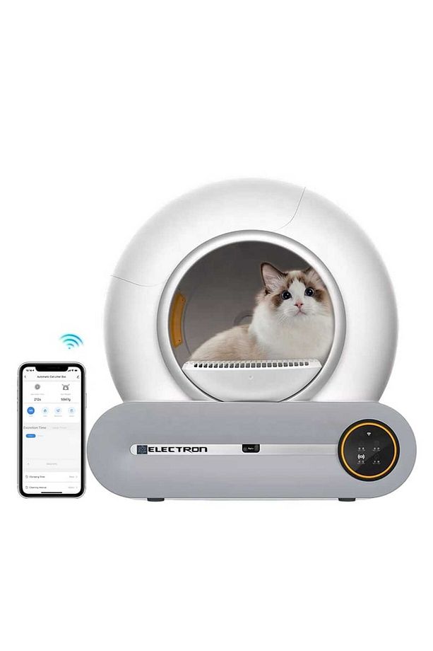 Kedi Tuvaleti Otomatik-kum Kabı (APP KONTROL, 65LT HAZNE, 9LT ÇÖP HAZNESİ,UV TEMİZLEME) - 5
