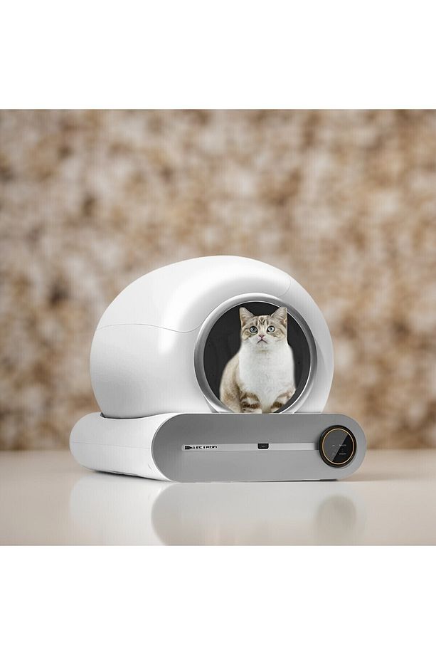 Kedi Tuvaleti Otomatik-kum Kabı (APP KONTROL, 65LT HAZNE, 9LT ÇÖP HAZNESİ,UV TEMİZLEME) - 3