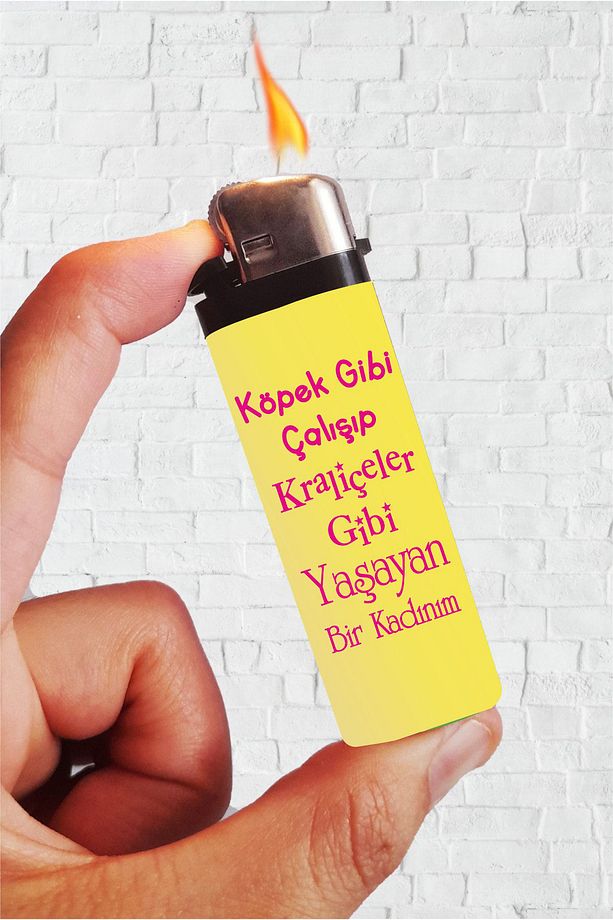 Çakmak Köpekler Gibi Çalışıp Kraliçeler Gibi Yiyen Tasarımlı Çakmak - 1