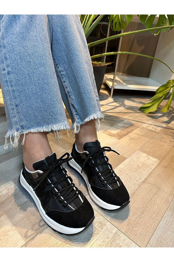 Gemma Paraşüt kumaş Yüksek taban Kadın Sneaker - 3