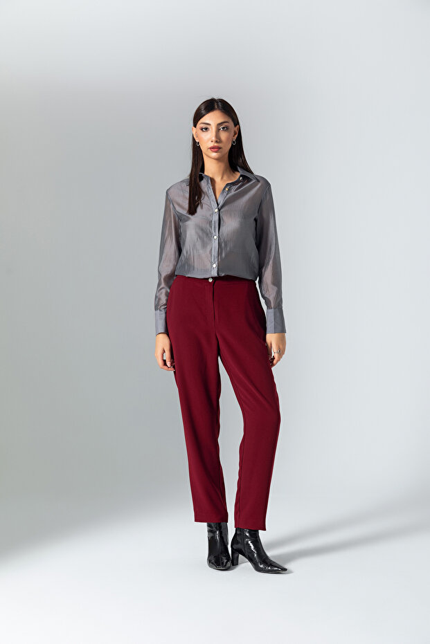 Gri Parlak Gömlek - 5