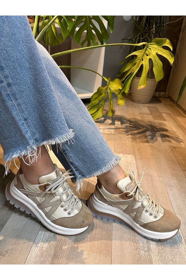 Gemma Paraşüt kumaş Yüksek taban Kadın Sneaker - 2