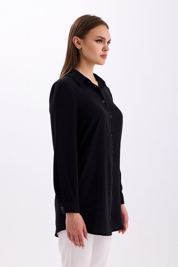 Uzun Kollu Regular Fit Basic Gömlek 2020 - 7