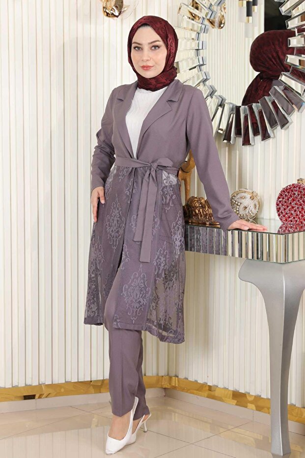 Spitzenanzug Anthrazit 9331 - 4