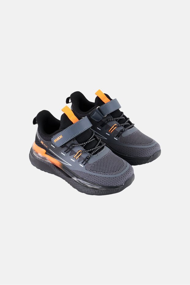 Kids Boy Velcro Closure Outdoor Shoes, Grey