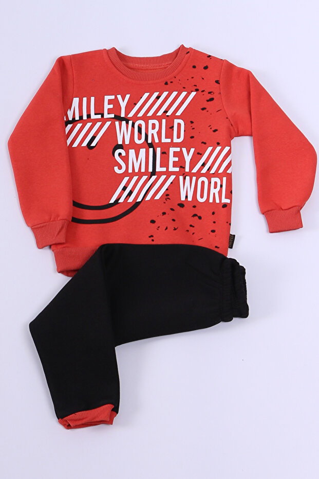 طقم بدلة رياضية للأولاد 3 خيوط - طباعة شخصية E7 - 2