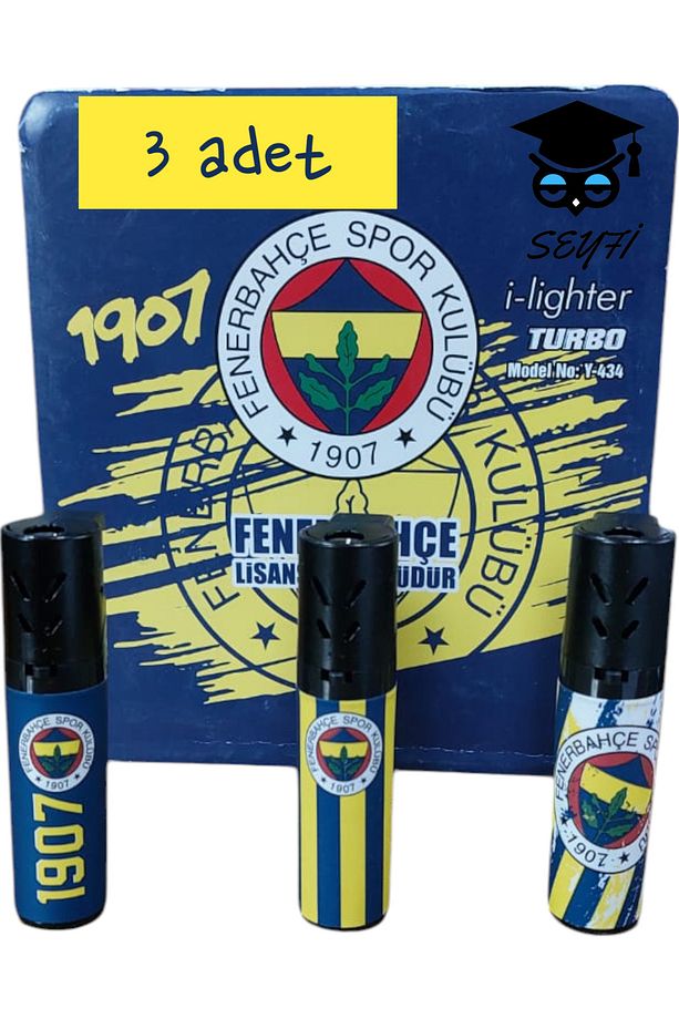 Manyetolu Çakmak Seti 3 Adet Taraftar Lisanslı Ürün Doldurulabilir Plastik Gövde Fb - 1