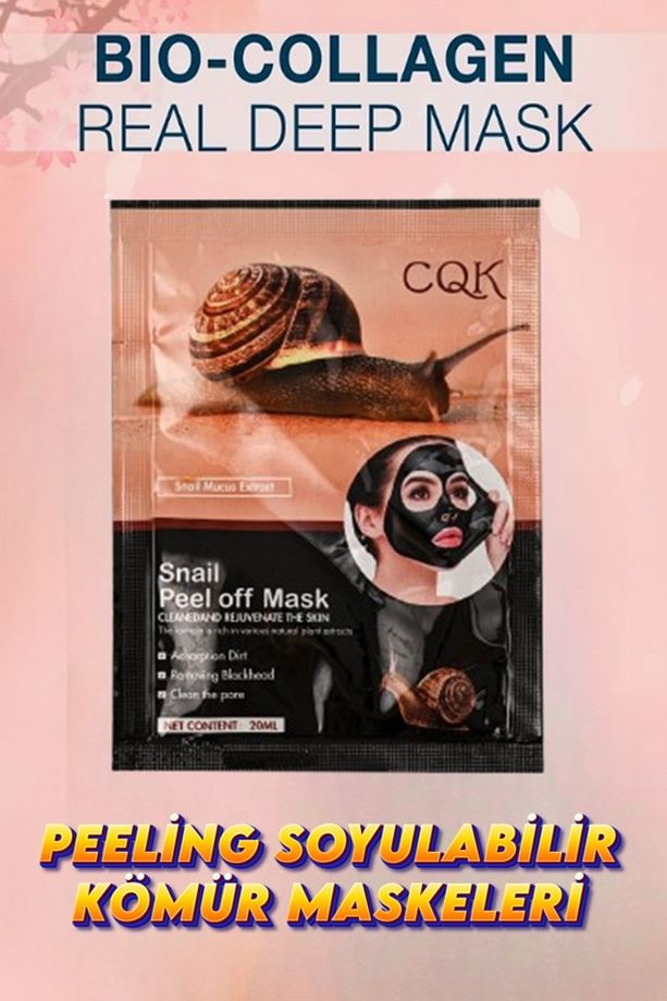 Collagen Soyulabilir Deep Peeling Siyah Çamur Maskeleri 6 Adet Set - 3