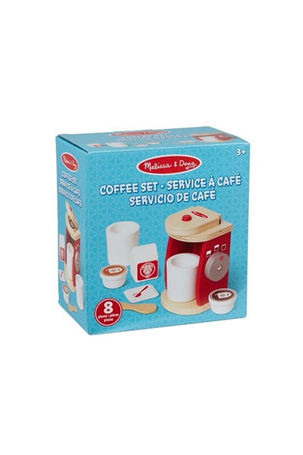 Ahşap Kahve Makinesi ve Servis Seti - 3