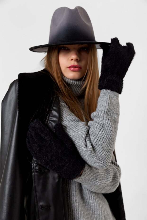 قبعة فيدورا رمادية متدرجة - 4