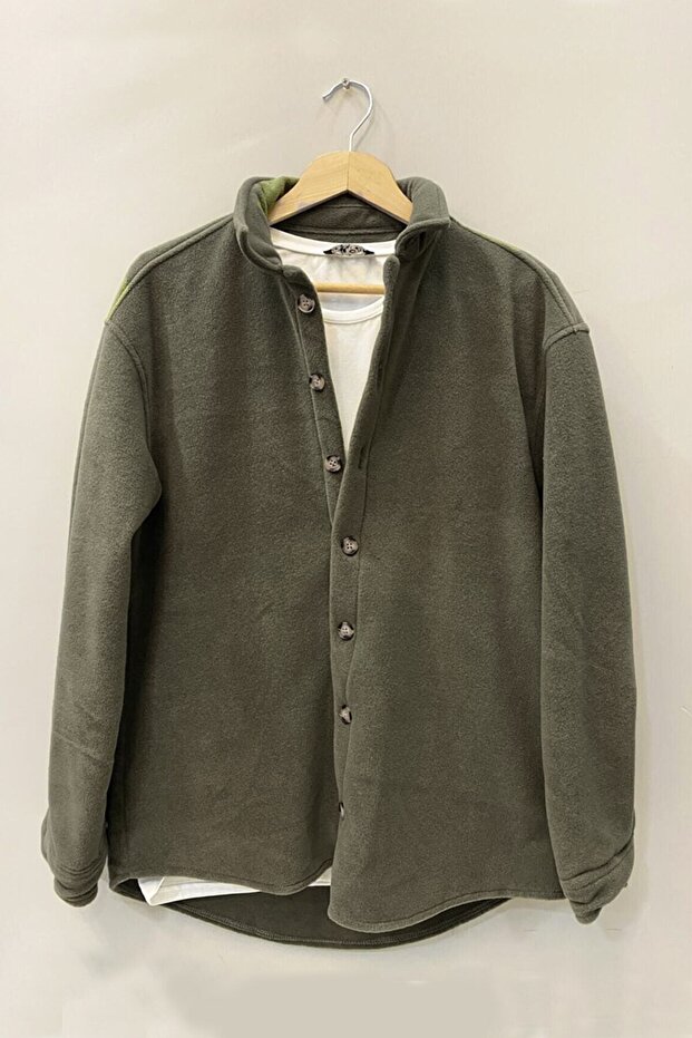 Haki Kalın Polar Gömlek - 1