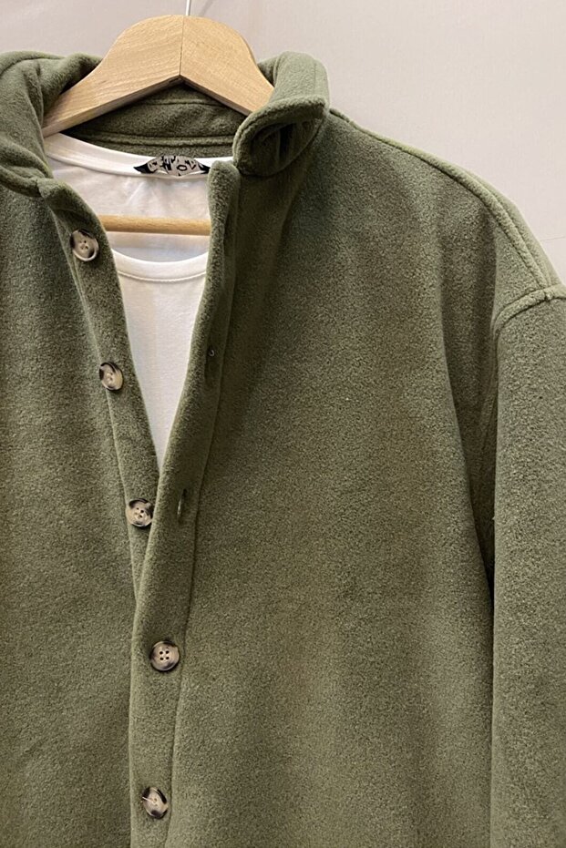 Haki Kalın Polar Gömlek - 2