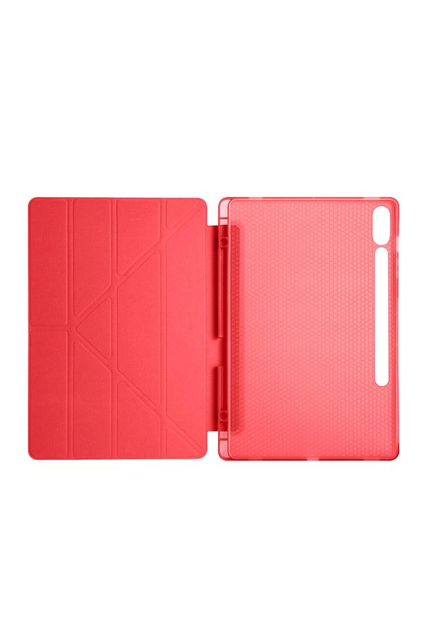 Galaxy Tab S10 Plus Uyumlu 12,4 Inç Akıllı Kalem Bölmeli Standlı Tri Folding Smart Kılıf - 6