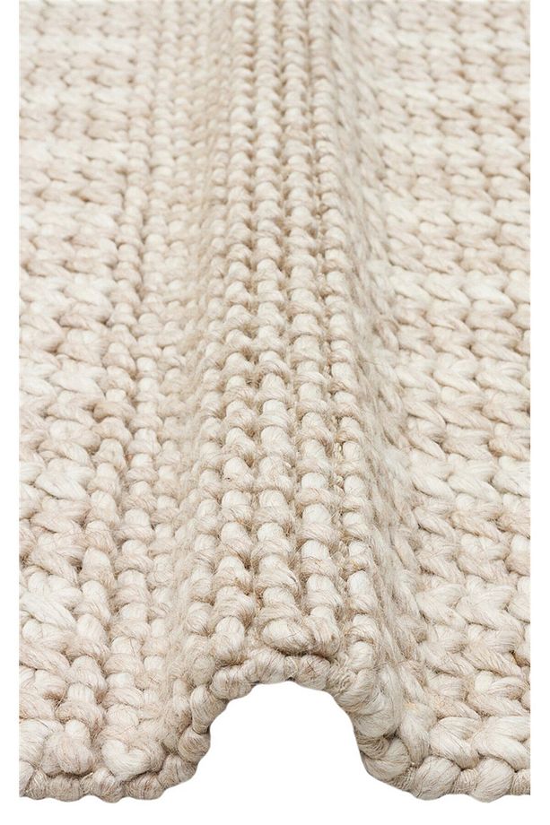 JADE J352 BEIGE  Naturel Kazak Örgü Desenli El Dokuma Örgü Halı - 2