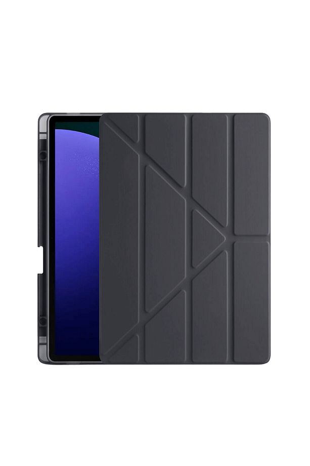 Galaxy Tab S10 Plus Uyumlu 12,4 Inç Akıllı Kalem Bölmeli Standlı Tri Folding Smart Kılıf - 2