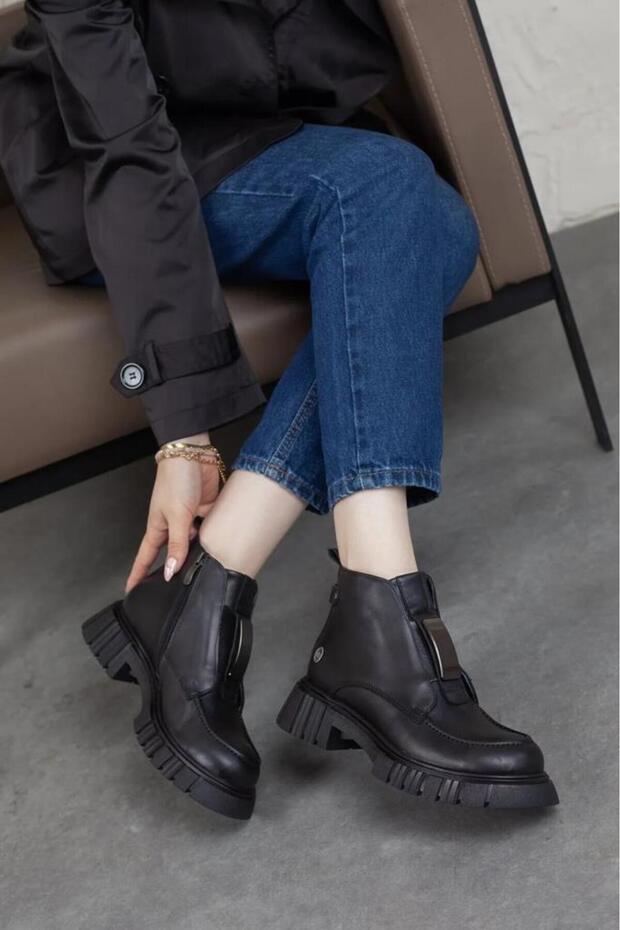 D24Kb 1990 Black Genuine Leather Women's Boots
