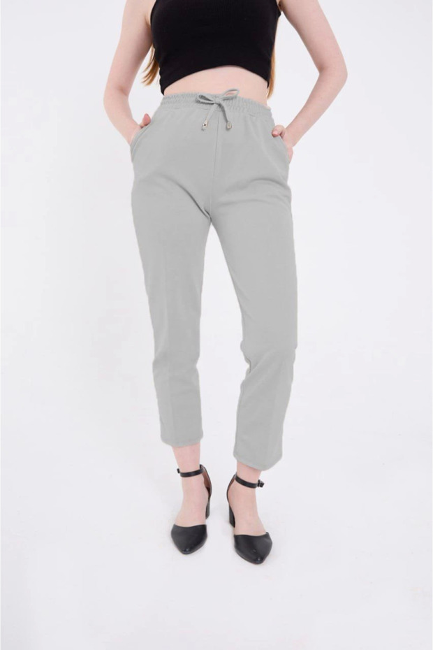 Gray Basic Sweatpants - Full Fit - 3