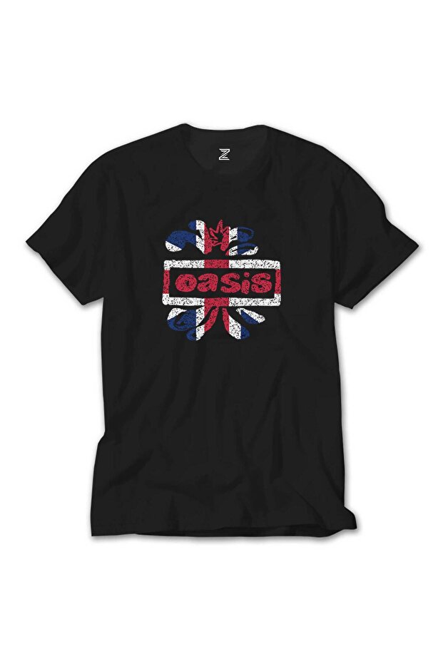 Tricou negru cu logo Oasis - 1