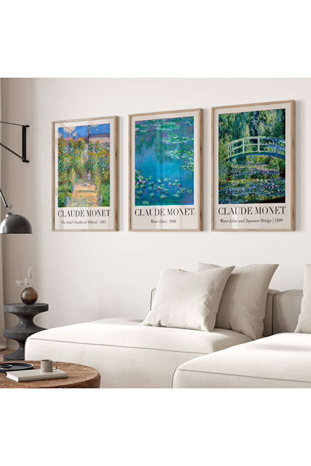 Çerçeveli Tablo Soyut Tablo 3 Parça - 1