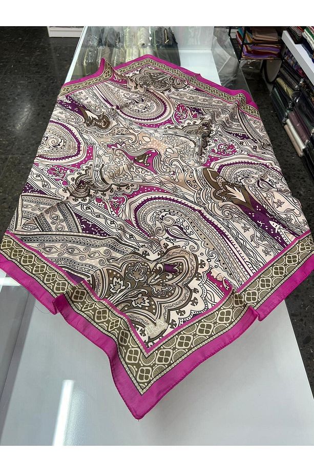 Eşarp - Yeni ETRO Desen Mevsimlik Soft Eşarp Eray MK Hafif Kumaş Moda Ürün Türk Motif - 4