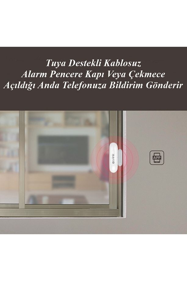 Akıllı Kapı Pencere Alarmı Manyetik Sensör Wifi TUYA Uygulaması Destekli Kolay Kurulum SL-EG01 - 2